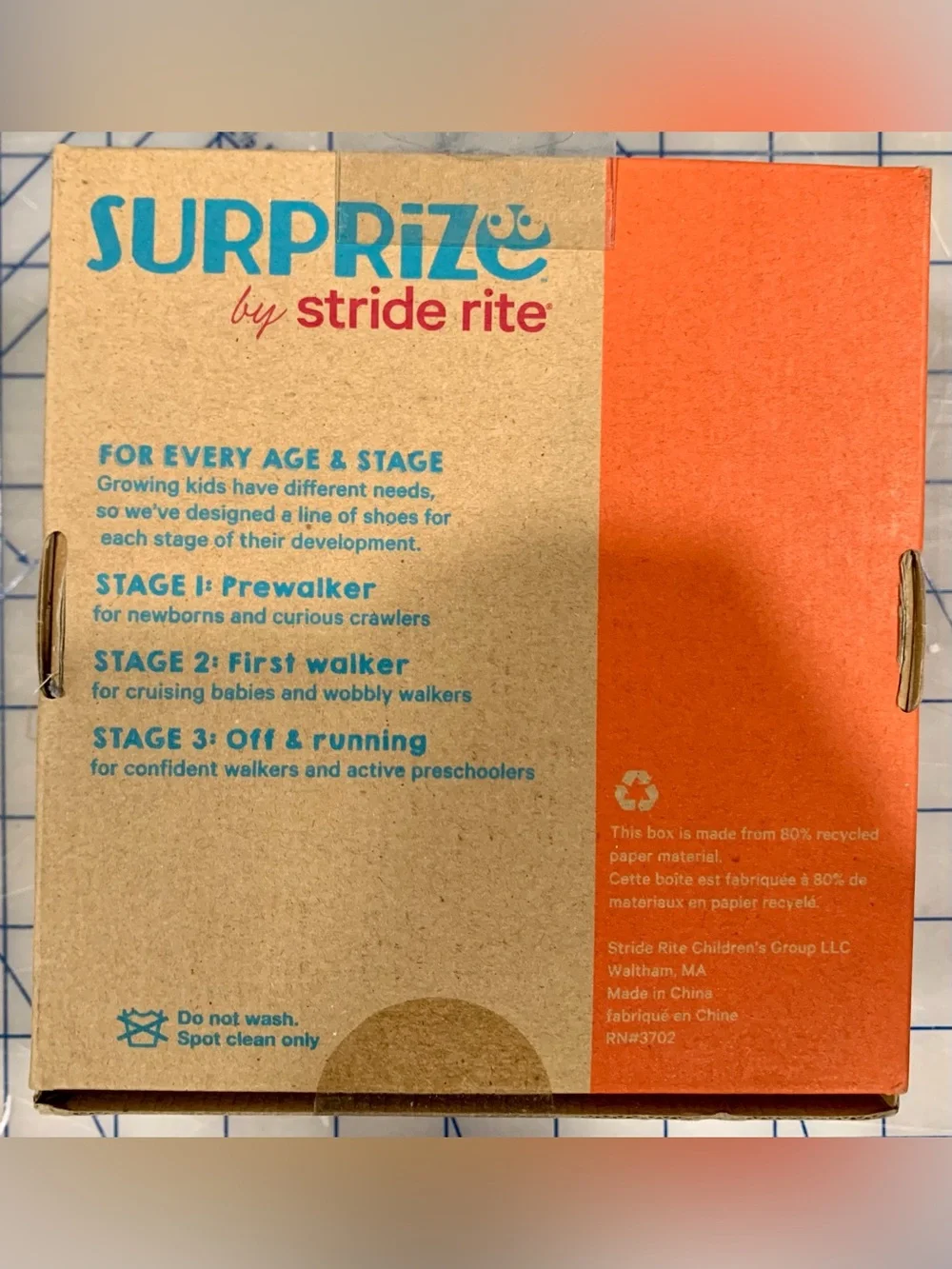 Stride Rite Brown & Tan Toddler First Walker Sneakers